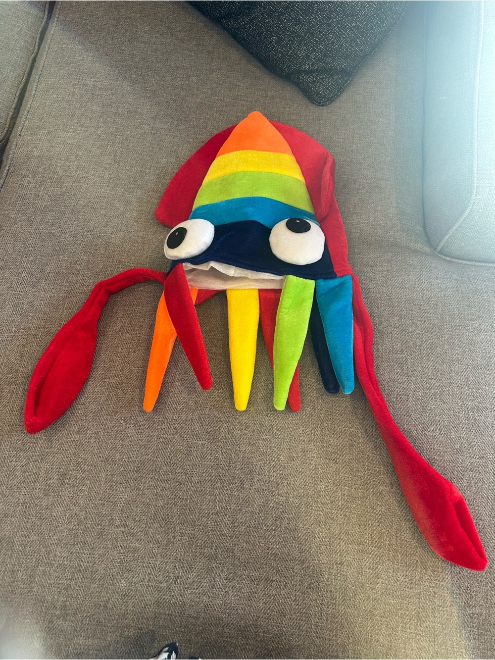 Rainbow Squid Plush Hat - Multicolor Kids